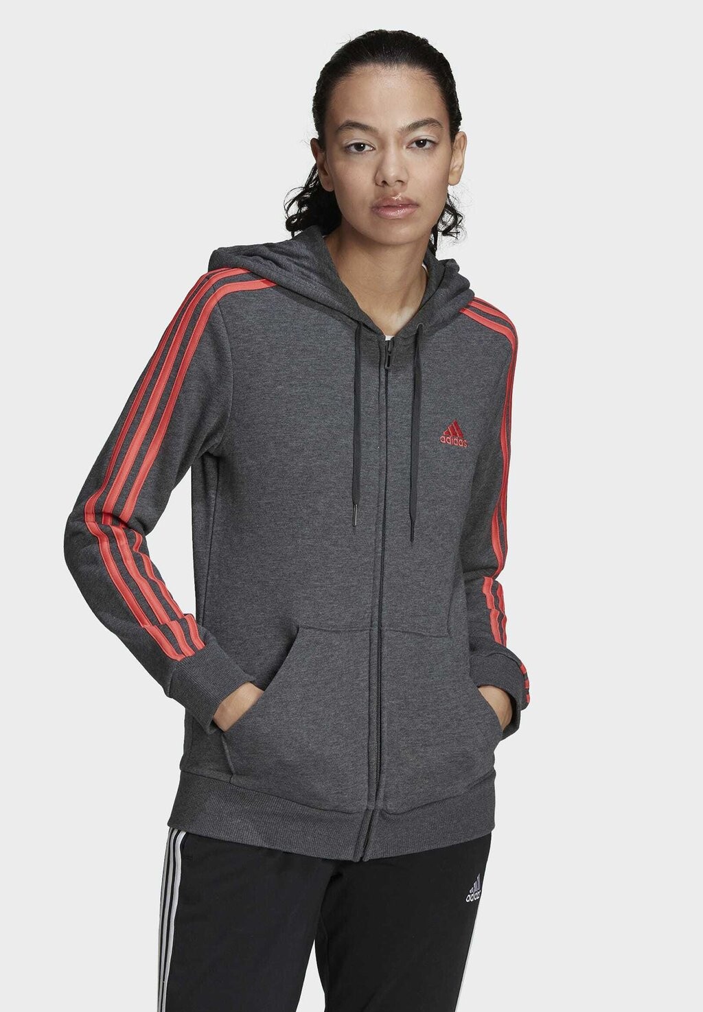 

Толстовка на молнии Adidas, серый