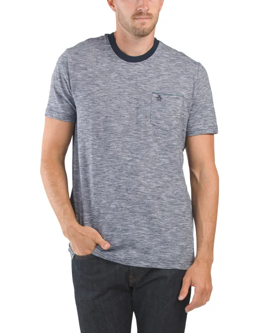 

Футболка с карманами из шамбре Original Penguin, цвет Dark Sapphire