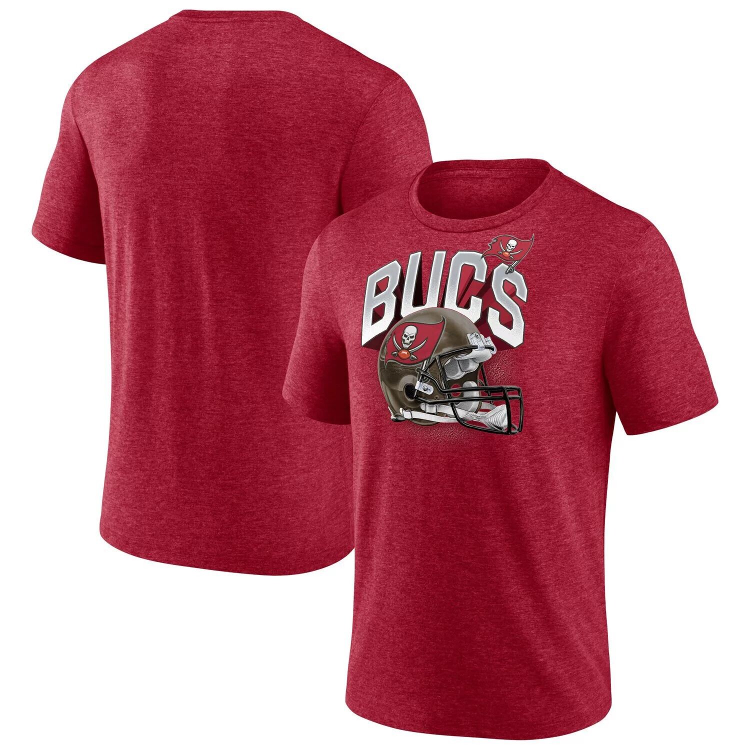 

Мужская красная футболка с логотипом Tampa Bay Buccaneers End Round Tri-Blend Fanatics, Красный