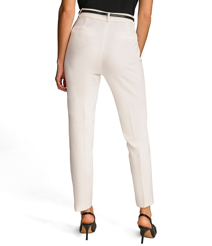 Прямые брюки из эластичного крепа Donna Karan, белый