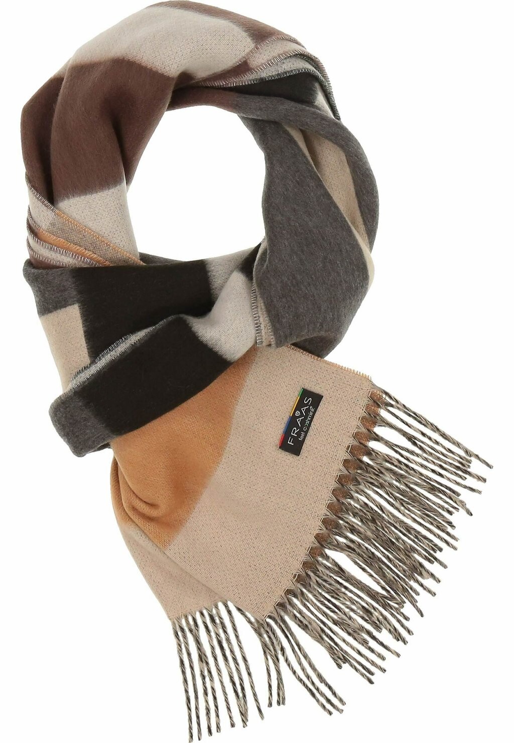 

Шарф STRIPES CASHMINK MADE IN GERMANY FRAAS, светло-коричневый