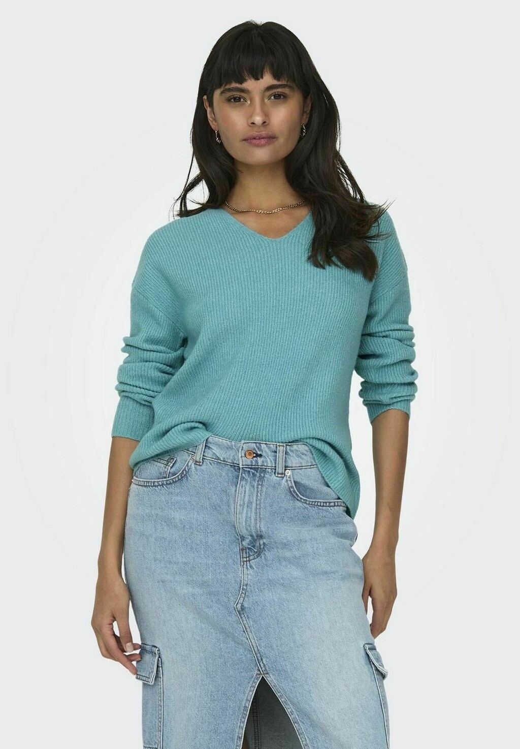 

Трикотаж Stitch ONLY CAMILLA V-NECK L/S NOOS, акварель