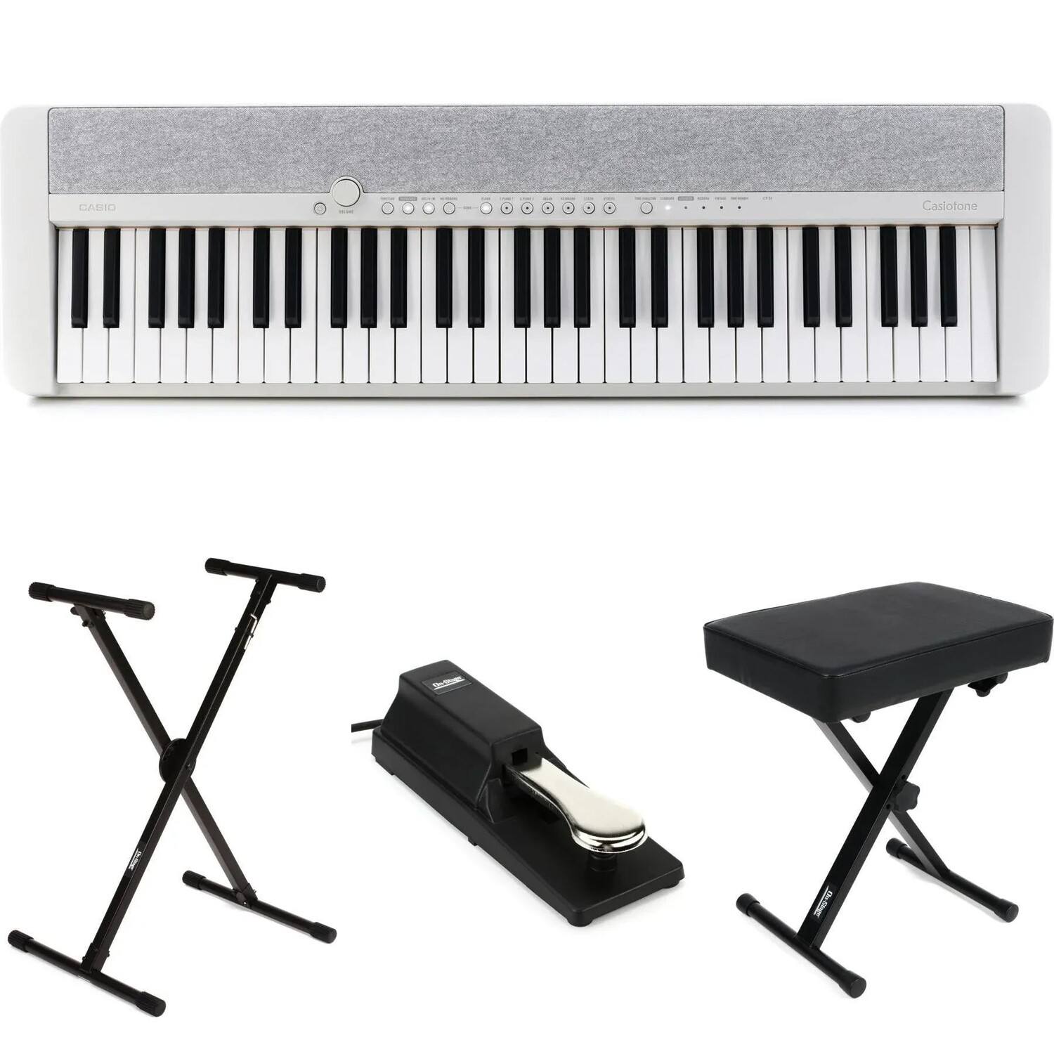 

Комплект клавиатуры Casio CT-S1 с 61 клавишей — белый