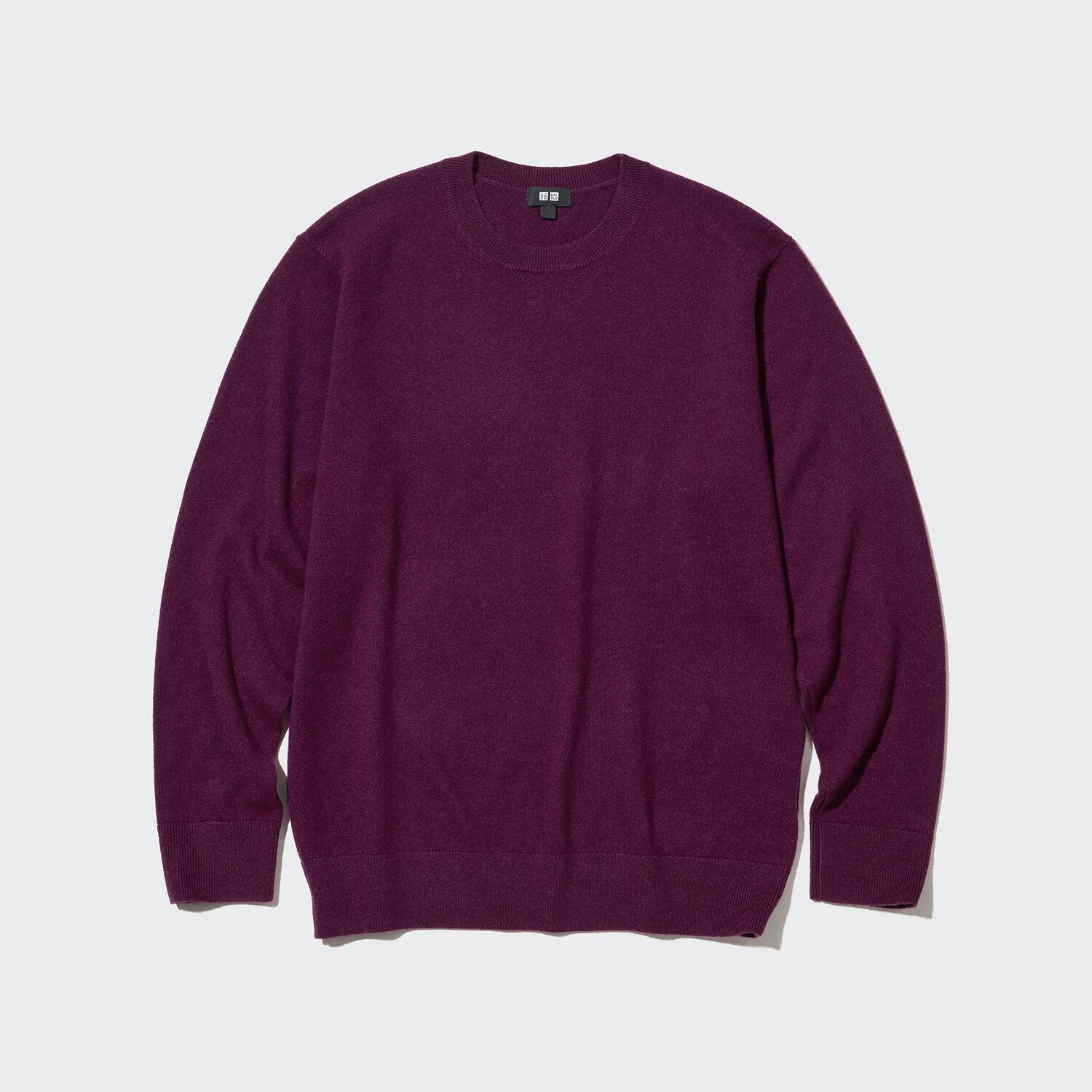 

Джемпер Uniqlo мужской из кашемира с круглым вырезом, бордовый, Красный