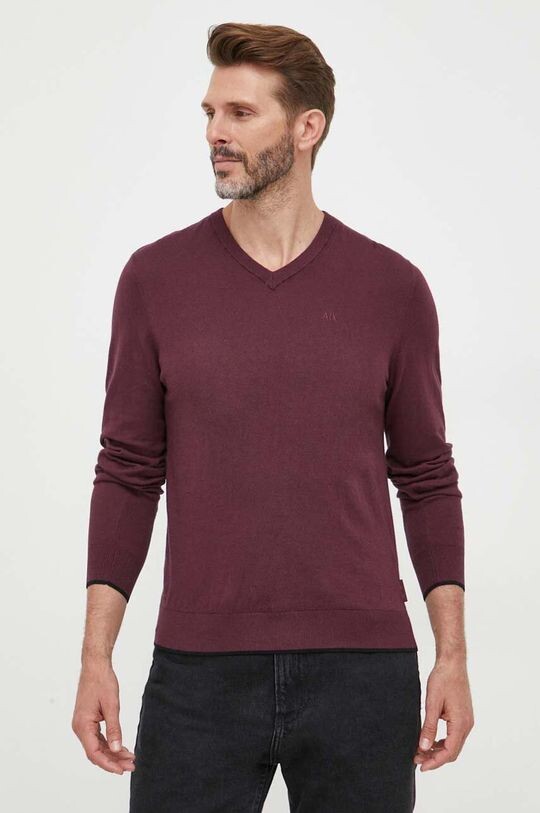 

Свитер из смесового кашемира Armani Exchange, бордовый