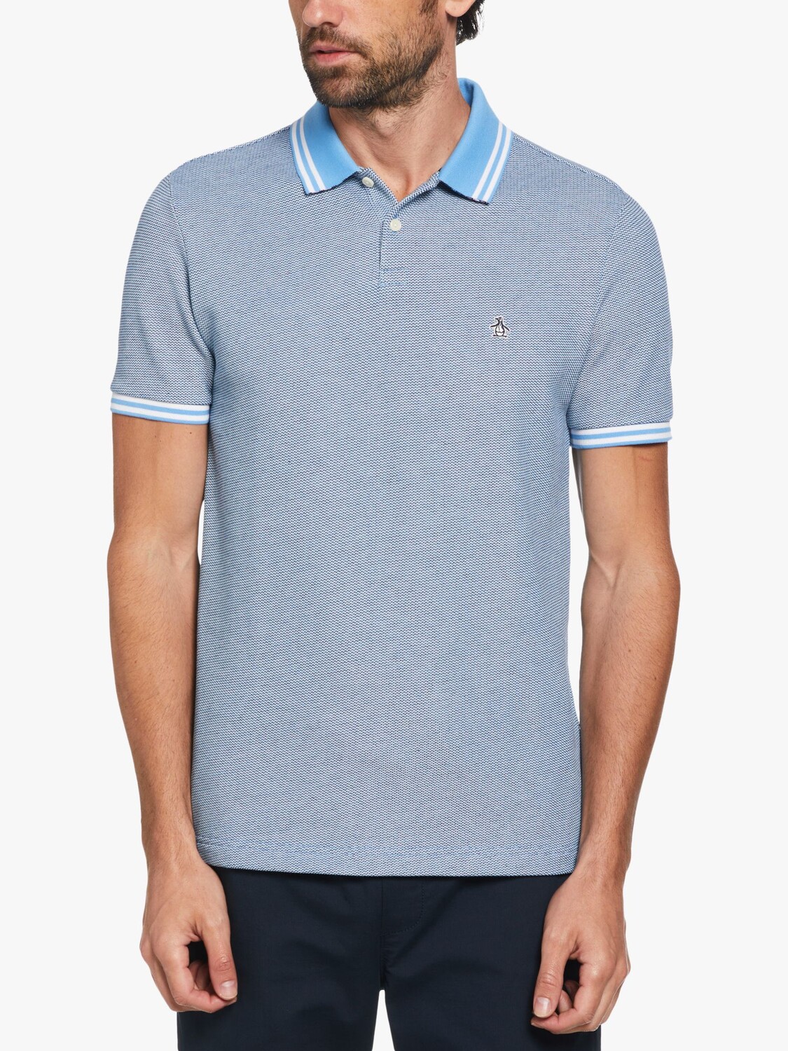 

Рубашка поло из пике Birdseye Original Penguin, лазурный синий