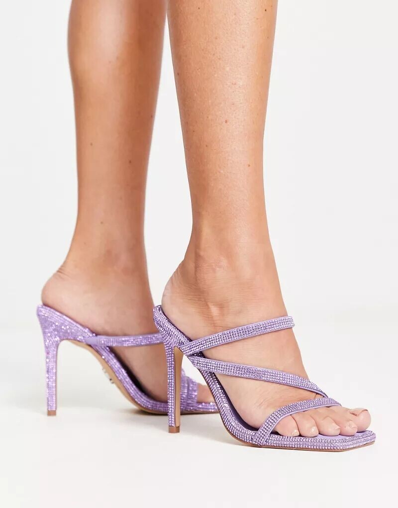 

Босоножки на каблуке Steve Madden Annual с сиреневыми стразами