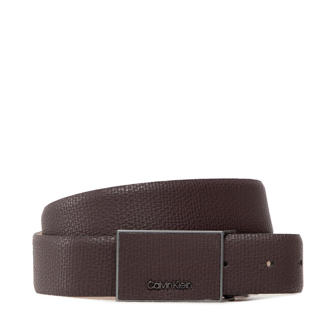 

Ремень Calvin Klein LeatherInlay Plaque, коричневый