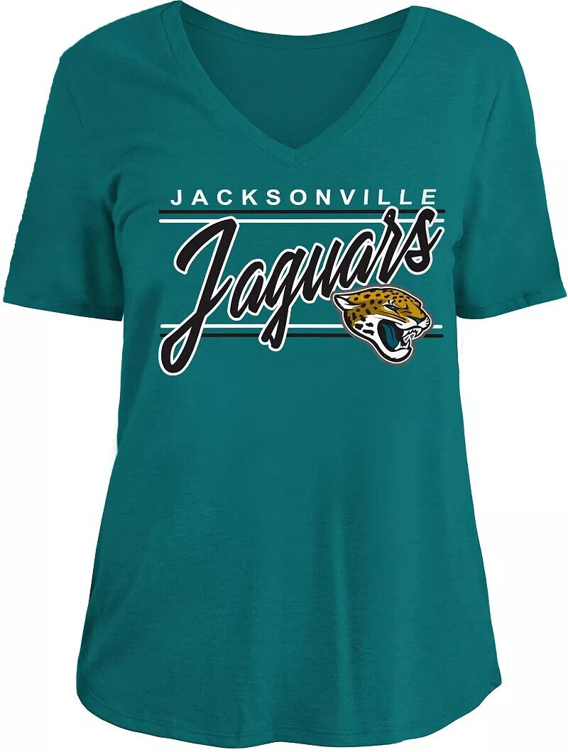 

Темно-бирюзовая женская футболка New Era с надписью Jacksonville Jaguars