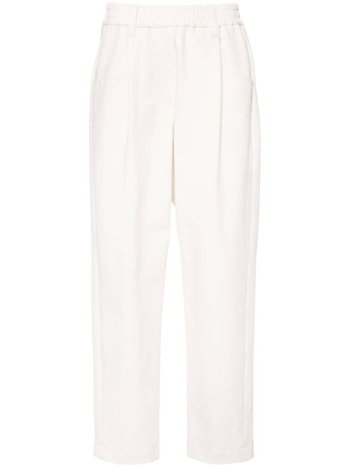 

Brunello Cucinelli спортивные брюки из джерси со складками, нейтральный цвет