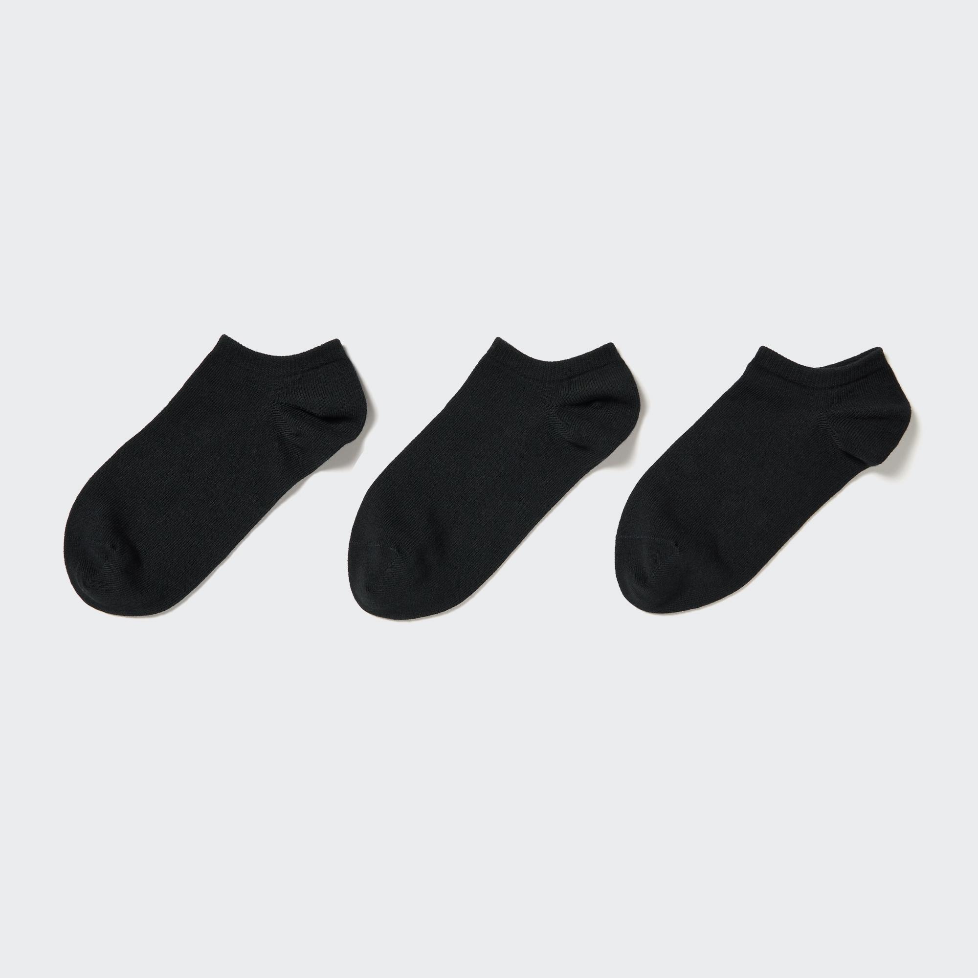 Короткие носки 3 пары UNIQLO, черный короткие носки 3 пары спортивные uniqlo черный