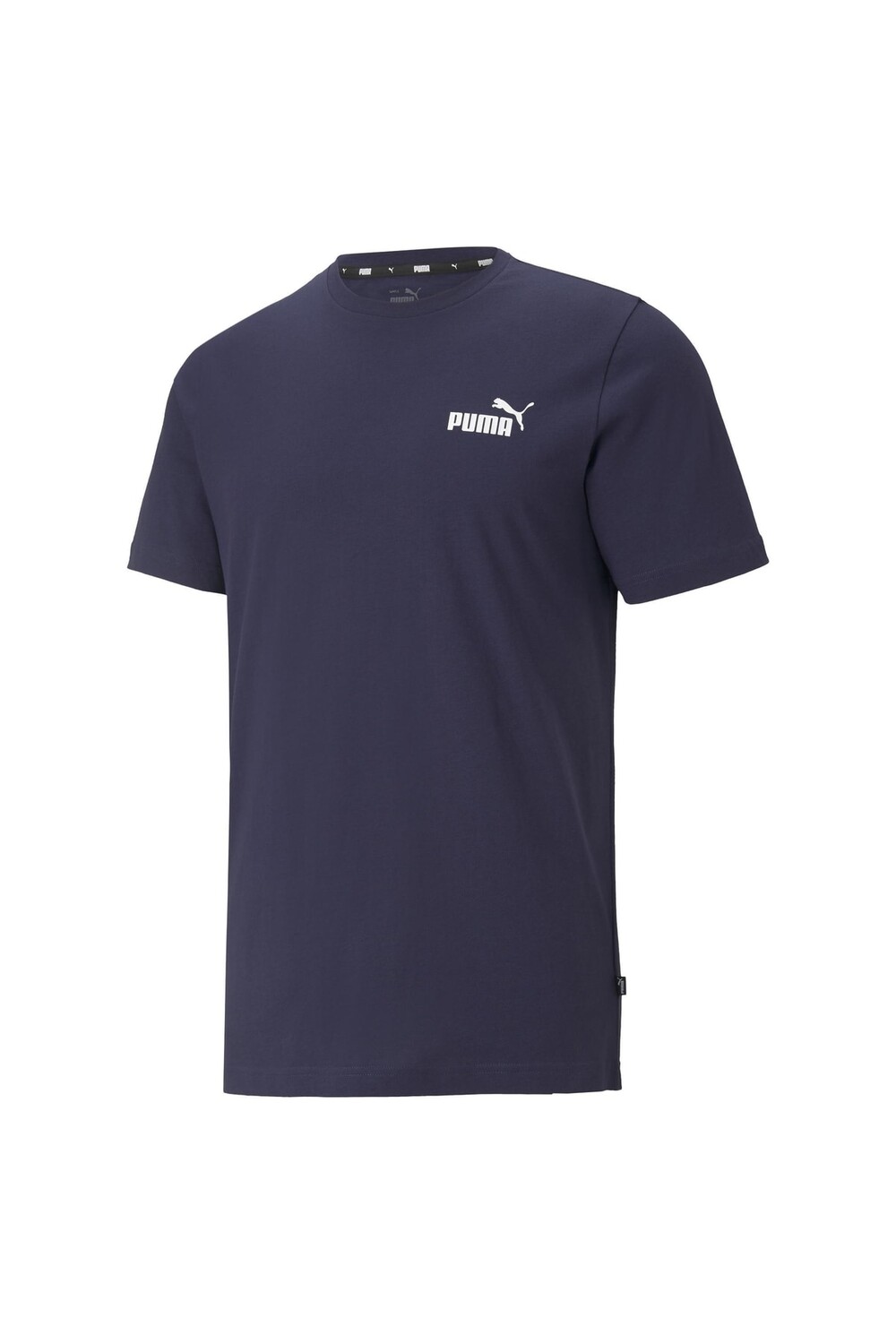 

Футболка ESS Small Logo Tee — темно-синяя мужская футболка Puma, темно-синий