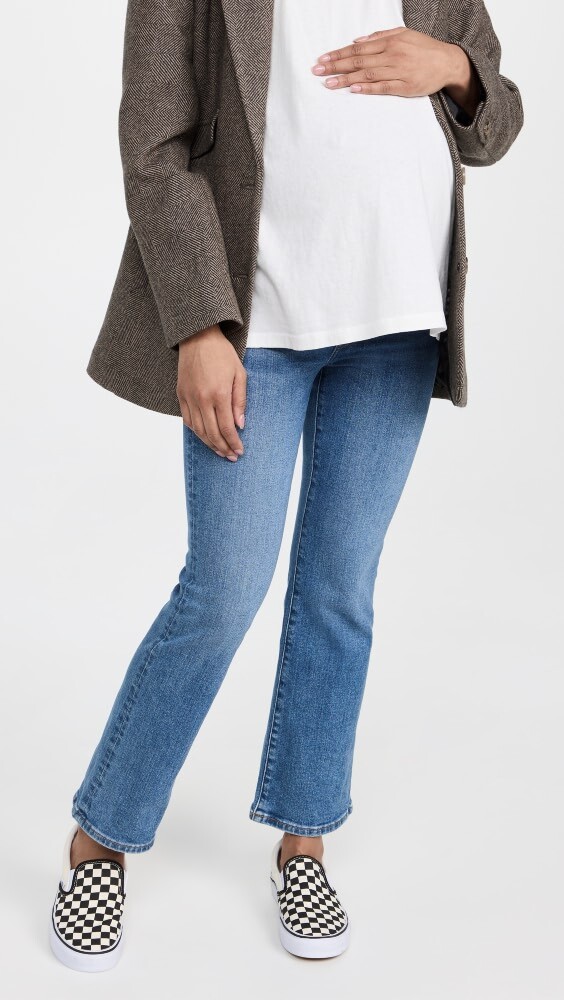 

Джинсы Madewell Maternity Over-the-Belly Kick Out Crop in Cherryville Wash