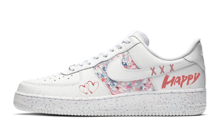 

Кроссовки Nike Air Force 1 Skateboarding Shoes Women's Low-top White/pink, белый