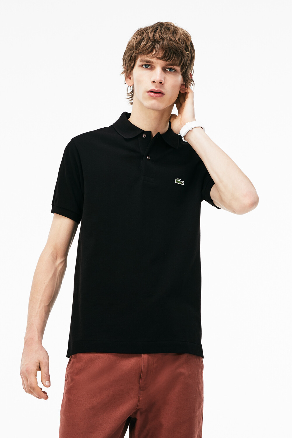 

Футболка-поло – черная – стандартного кроя Lacoste, черный