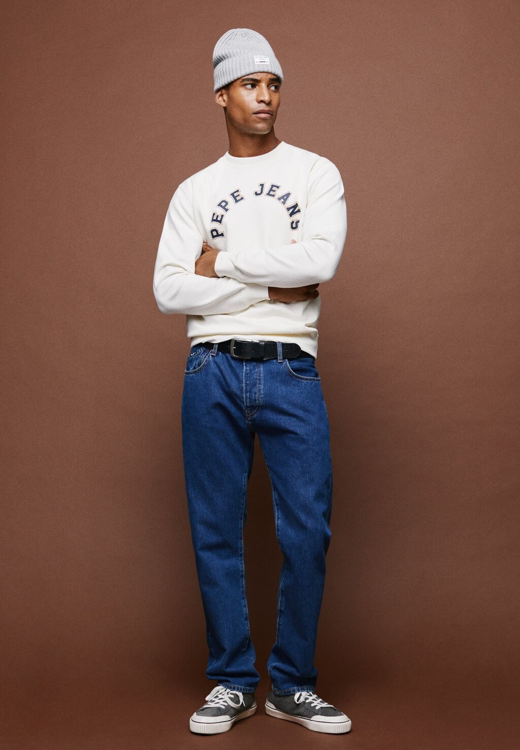 

Шапка-бини GRIFFIN Pepe Jeans, серый меланж серый
