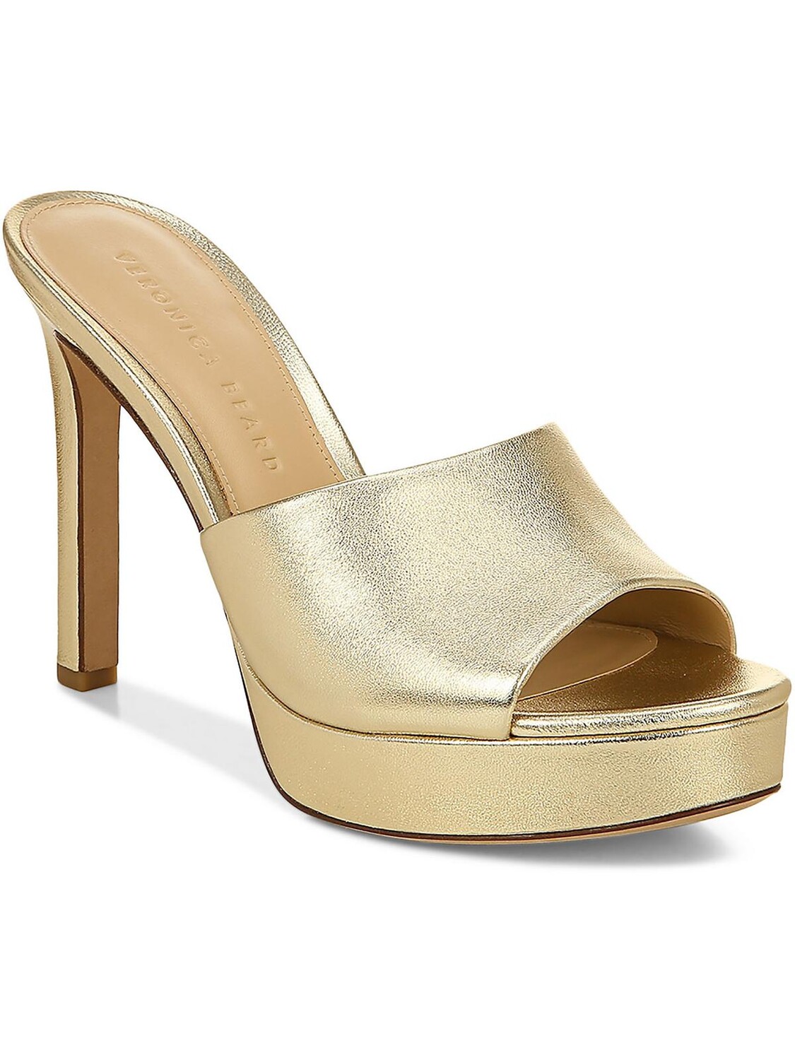 

Женские замшевые сандалии без шнуровки Dali на платформе Veronica Beard, цвет Light Gold Leather