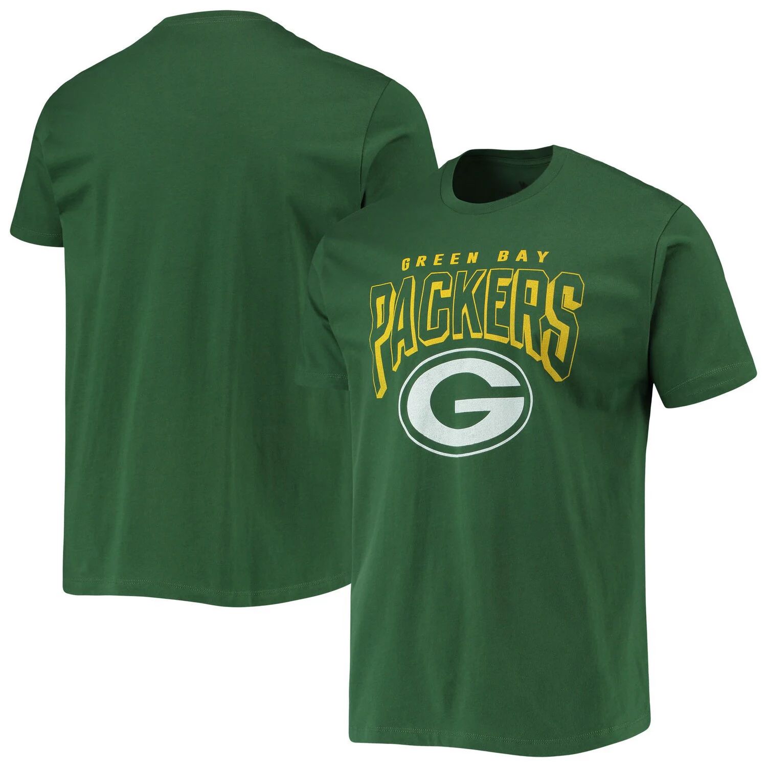 Мужская зеленая футболка с ярким логотипом Green Bay Packers Junk Food