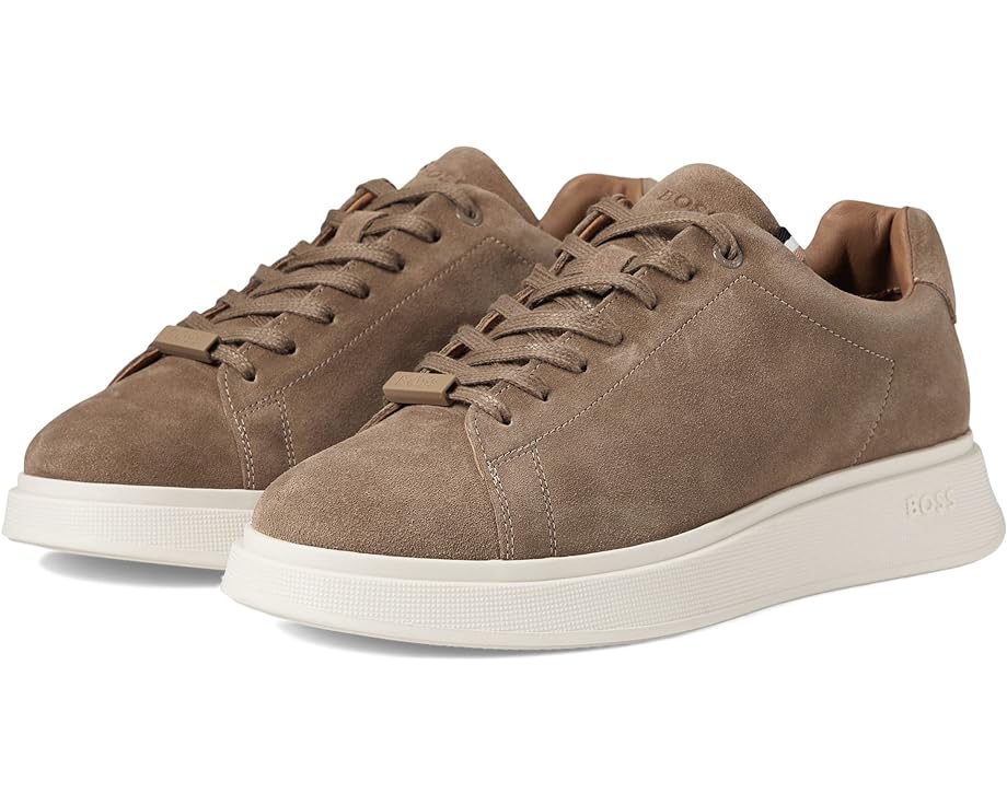 Кроссовки BOSS Bulton Suede Sneakers with Rubber Sole, цвет Sandy Brown