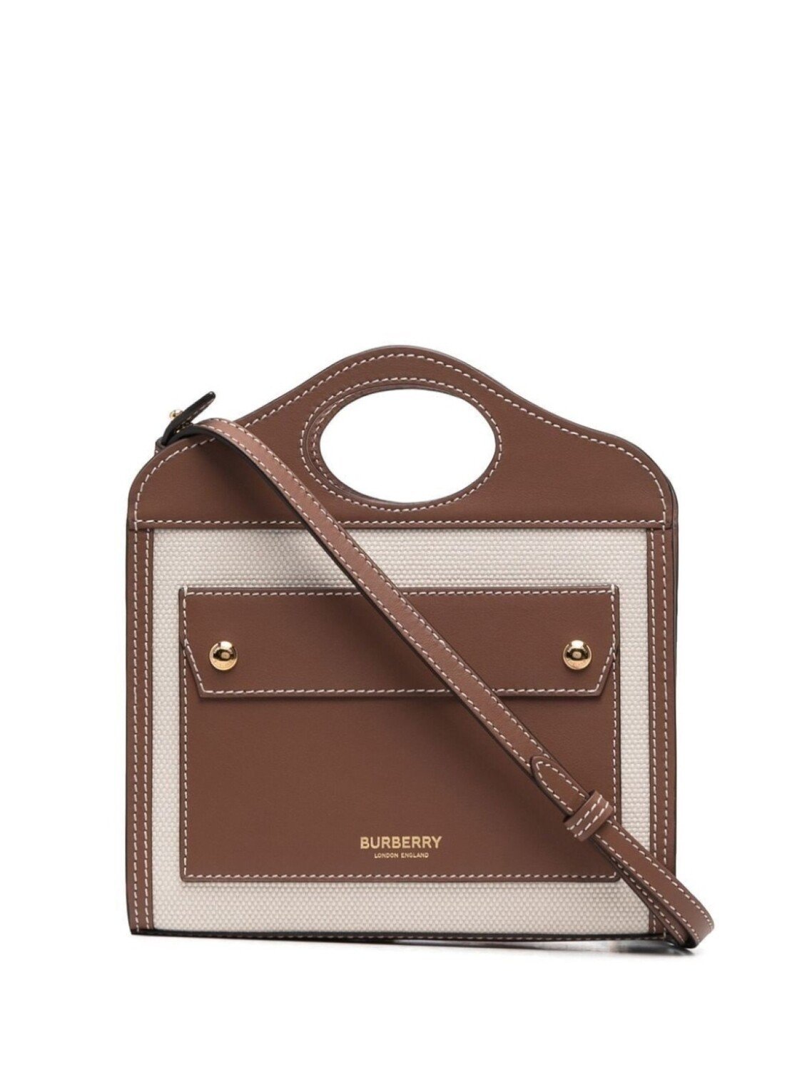 

Burberry сумка Pocket с логотипом, коричневый