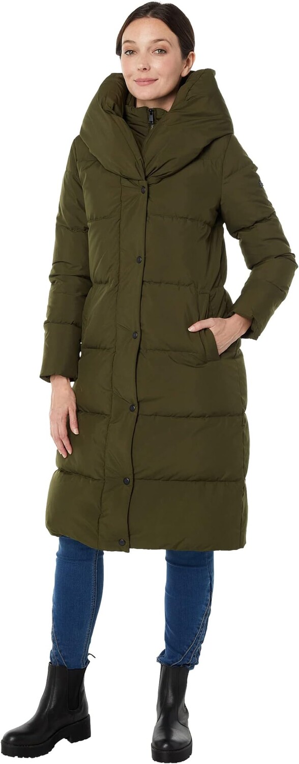 

Пуховое пальто 3/4 с воротником-подушкой LAUREN Ralph Lauren, цвет Loden 2