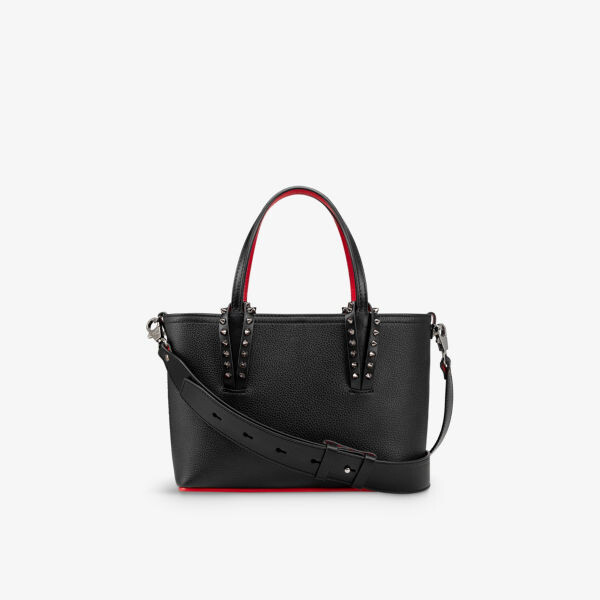 

Миниатюрная кожаная сумка-тоут Cabata Christian Louboutin, черный