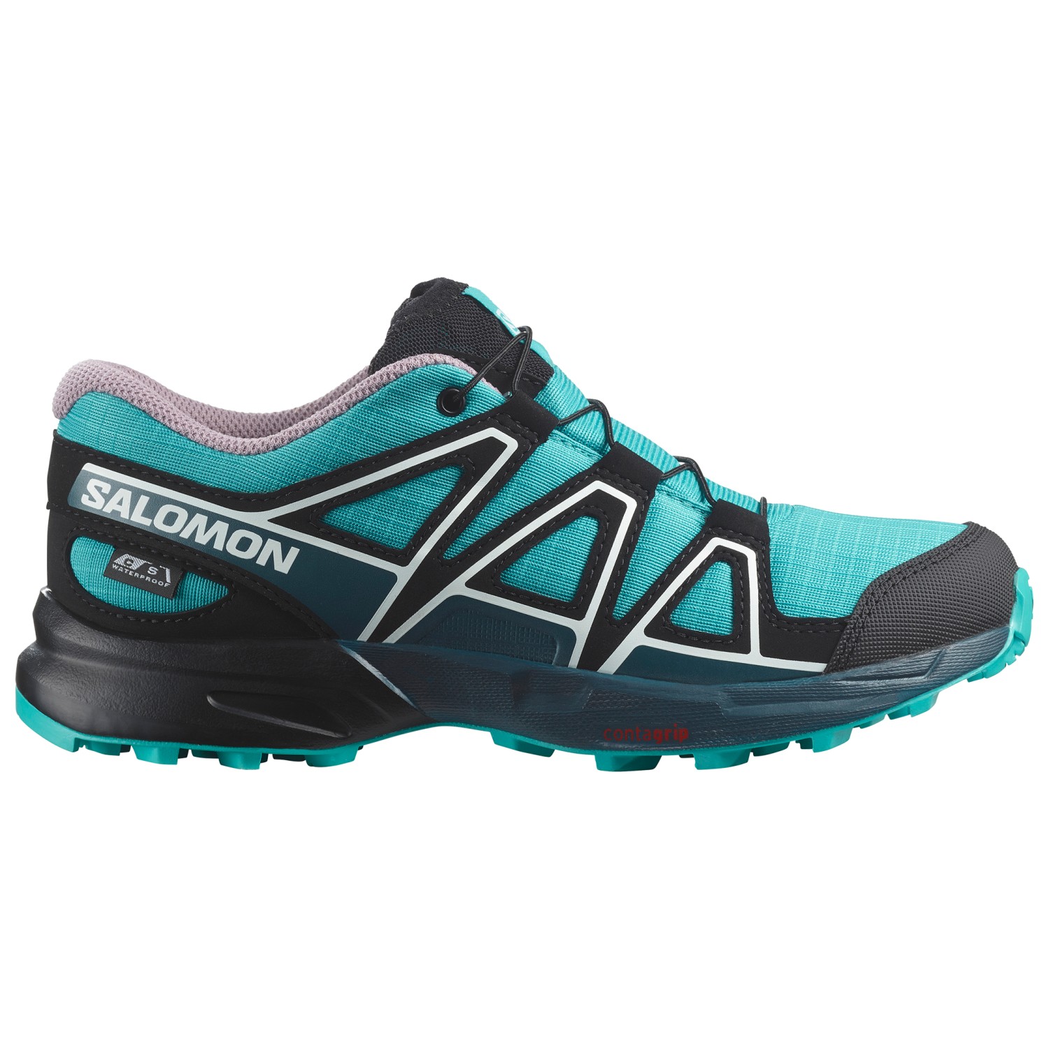 Мультиспортивная обувь Salomon Junior's Speedcross CSWP, цвет Peacock Blue/Deep Dive/Black