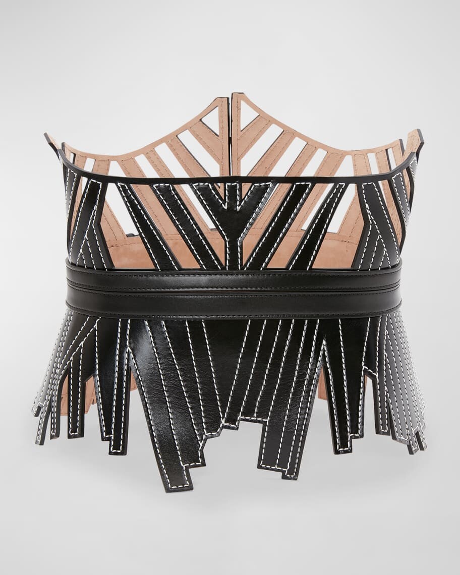 

Вырезанный лазером ремень Cage Core Alexander McQueen