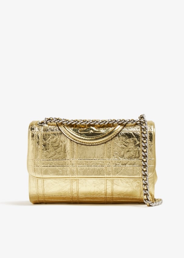 Сумка через плечо Tory Burch Fleming Soft Convertible, золотой сумка tory burch fleming soft metallic square quilt chain wallet золотой