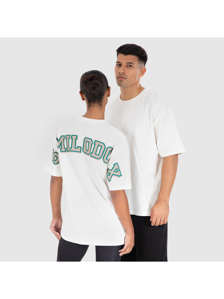 

Спортивная футболка SMILODOX Oversized Brail, кремовый