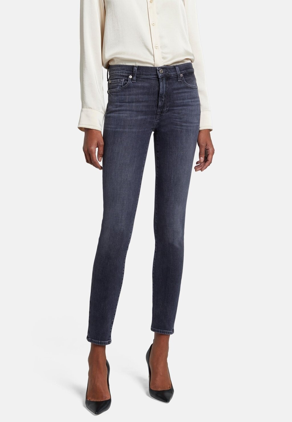 

Джинсы скинни 7 for all mankind, серый