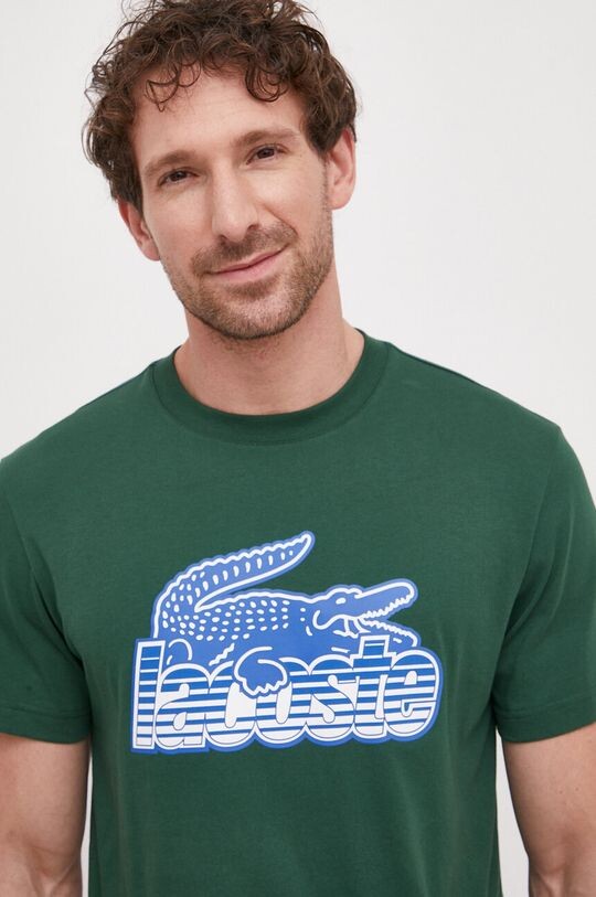 

Хлопковая футболка Lacoste, зеленый