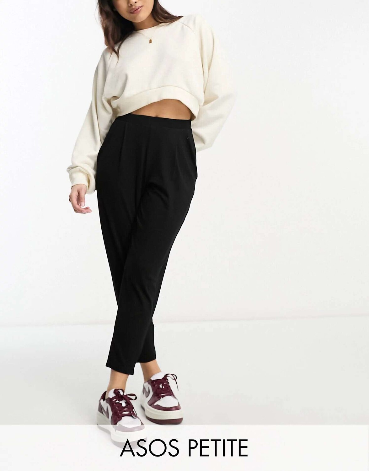 

Черные брюки с колышками ASOS DESIGN Petite Ultimate - ЧЕРНЫЕ, Черный