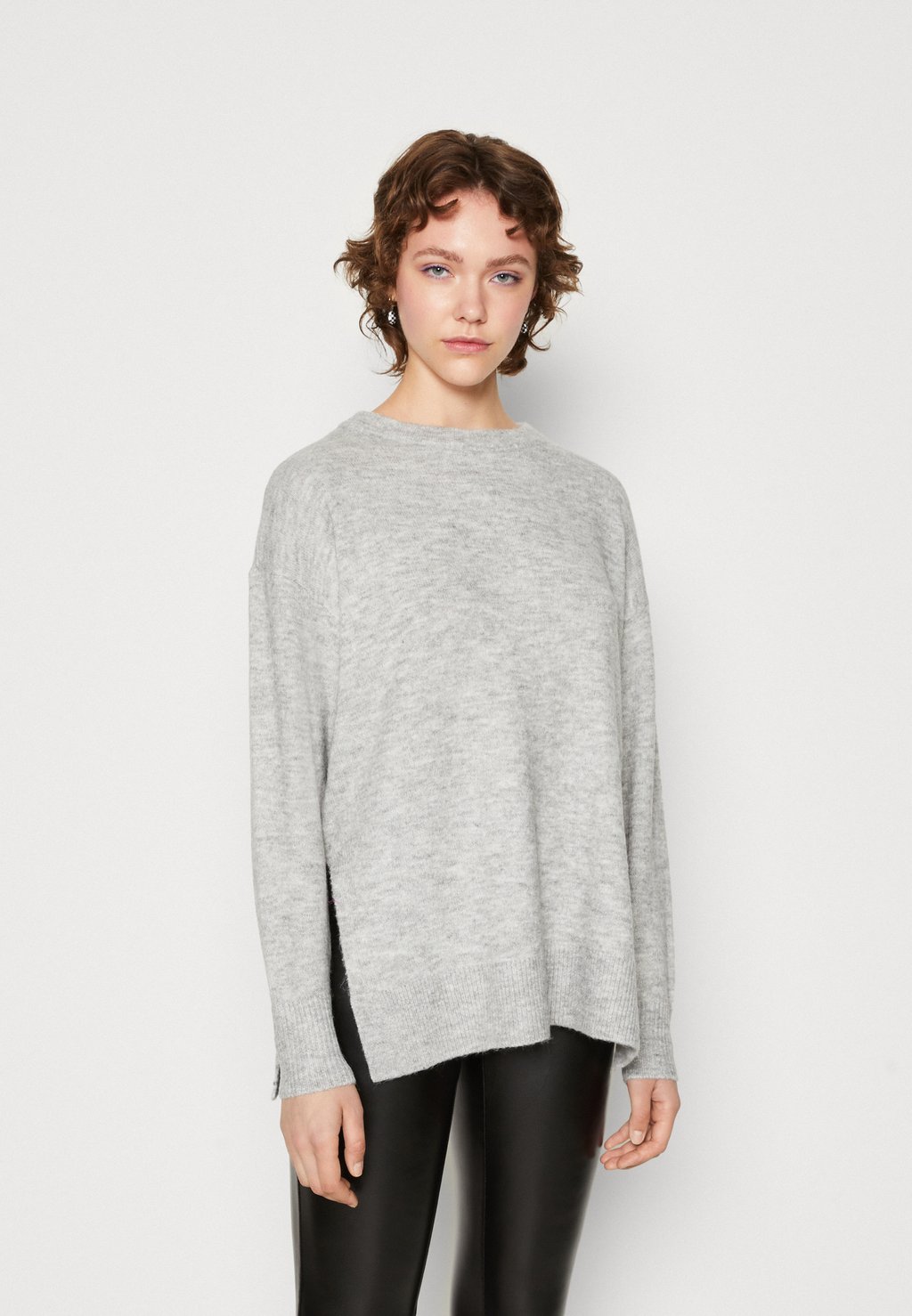 Свитшот Vero Moda VMFILUCA O NECK LONG, цвет light grey melange свитшот vero moda vmbrilliant ls o neck long цвет black melange