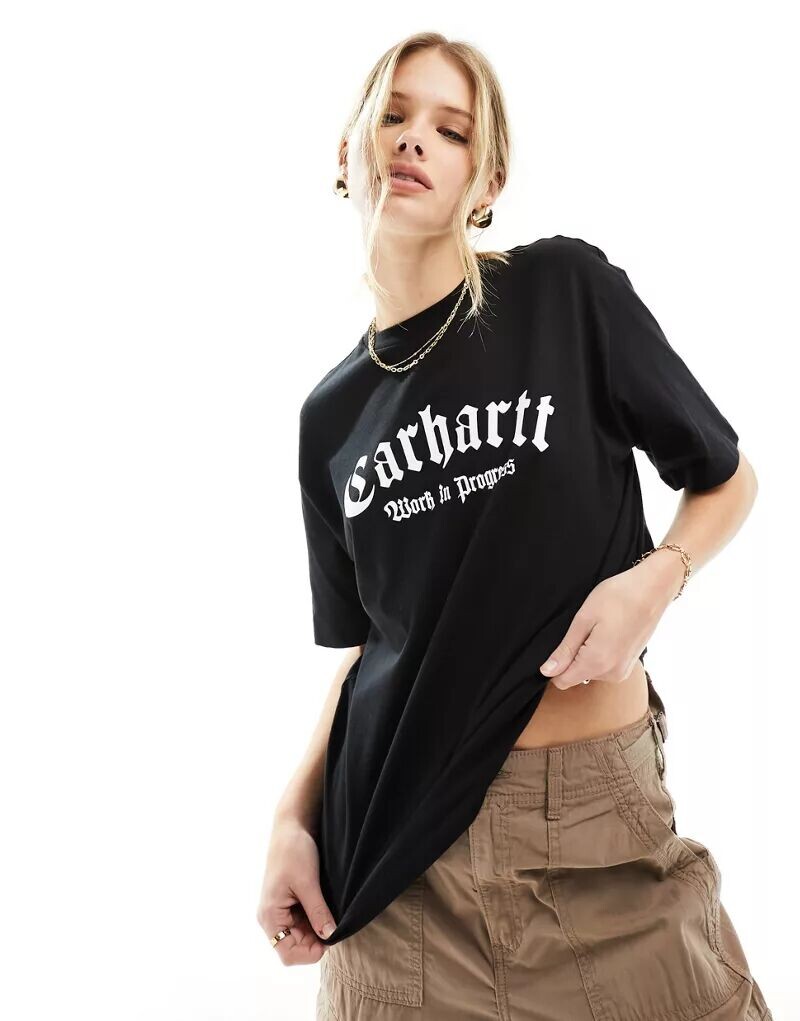 цена Черная футболка Carhartt WIP Onyx