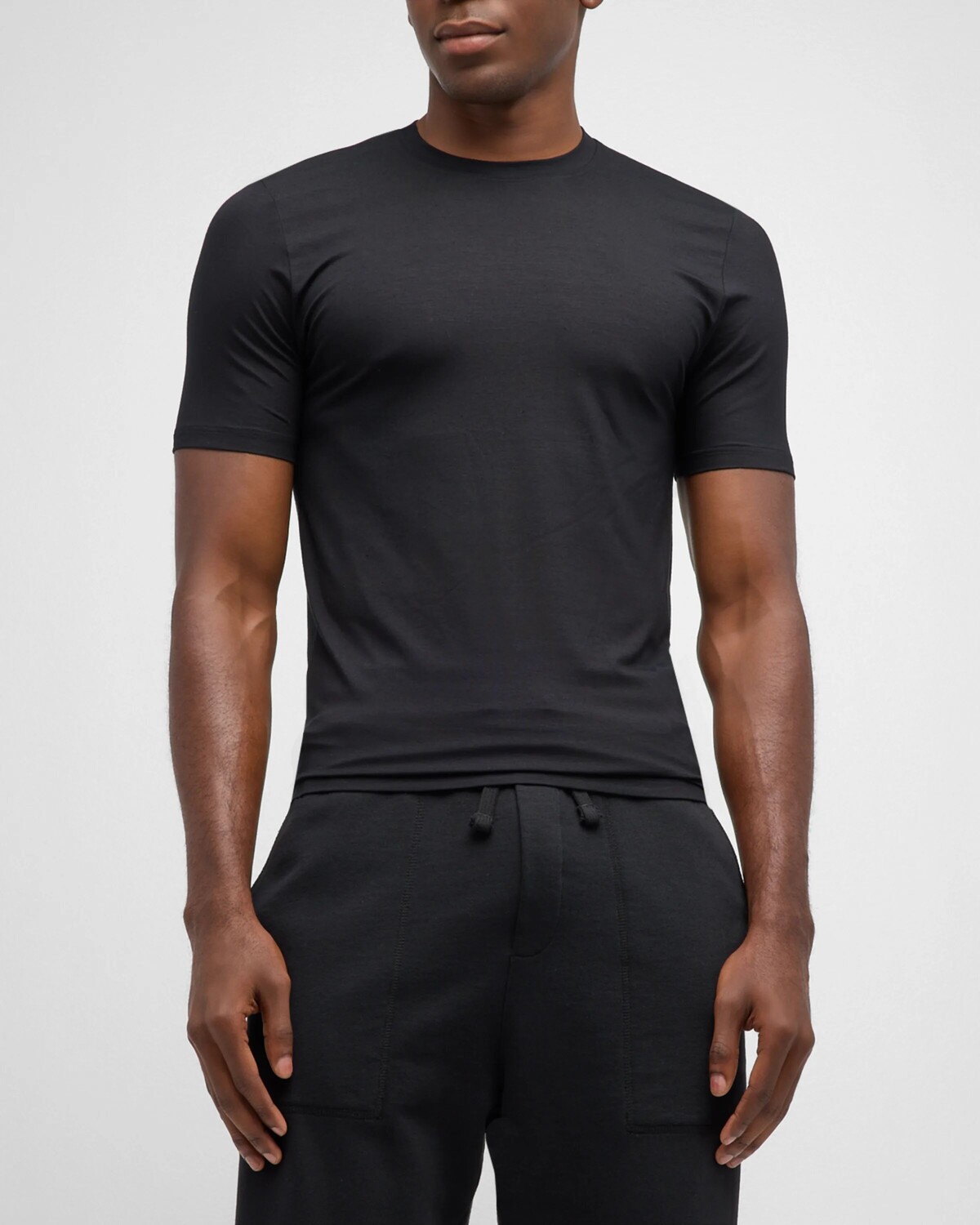 

Мужская футболка узкого кроя 700 Pureness Zimmerli, цвет Black