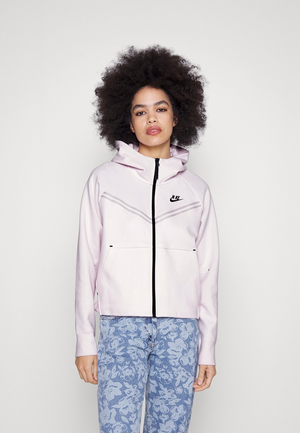 

Толстовка на молнии Nike, розовый/черный