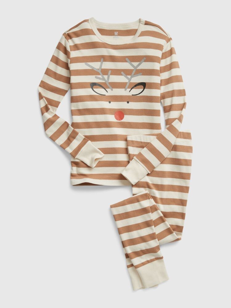 

Детская полосатая пижама Gap, коричневый