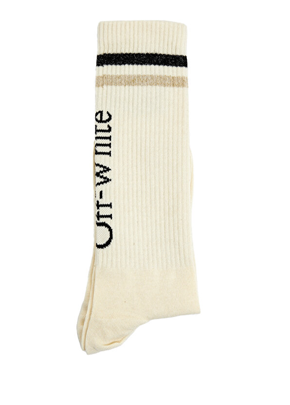 Белые женские носки из жаккарда с логотипом Off-White