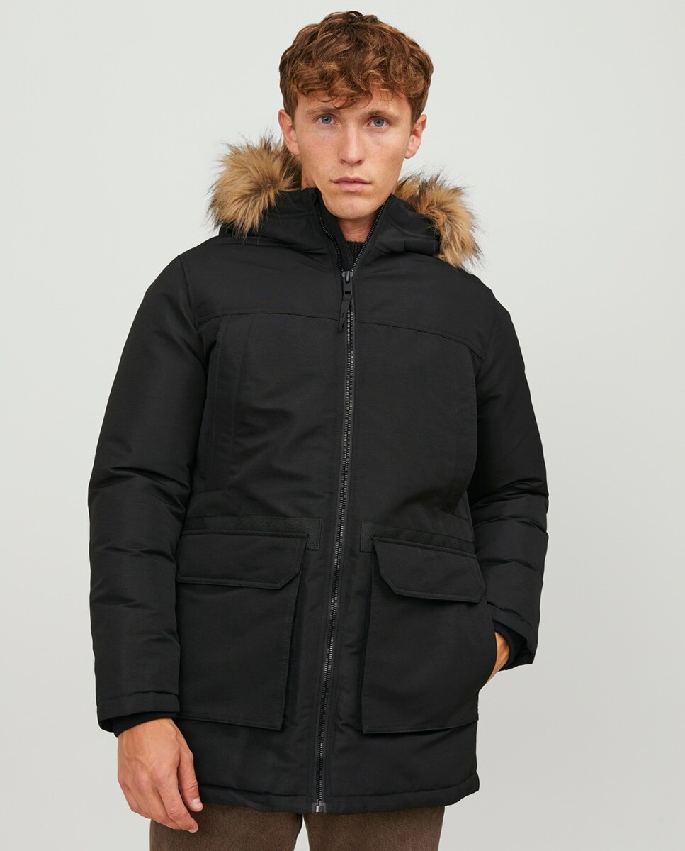 

Мужская парка с капюшоном Jack & Jones, черный