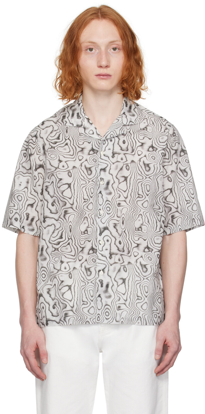 

Серая рубашка Эрена Officine Generale, цвет Midgrey/Grey