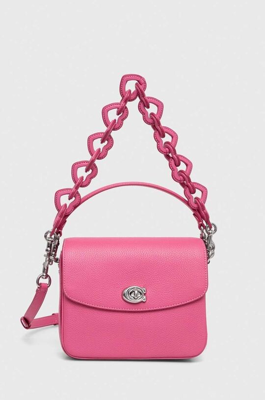 

Кожаная сумка Cassie Coach, розовый