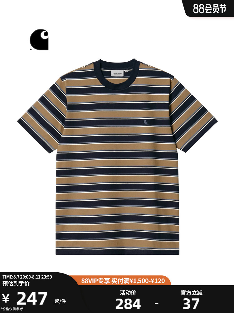 

Футболка Carhartt WIP с контрастными полосками, синий
