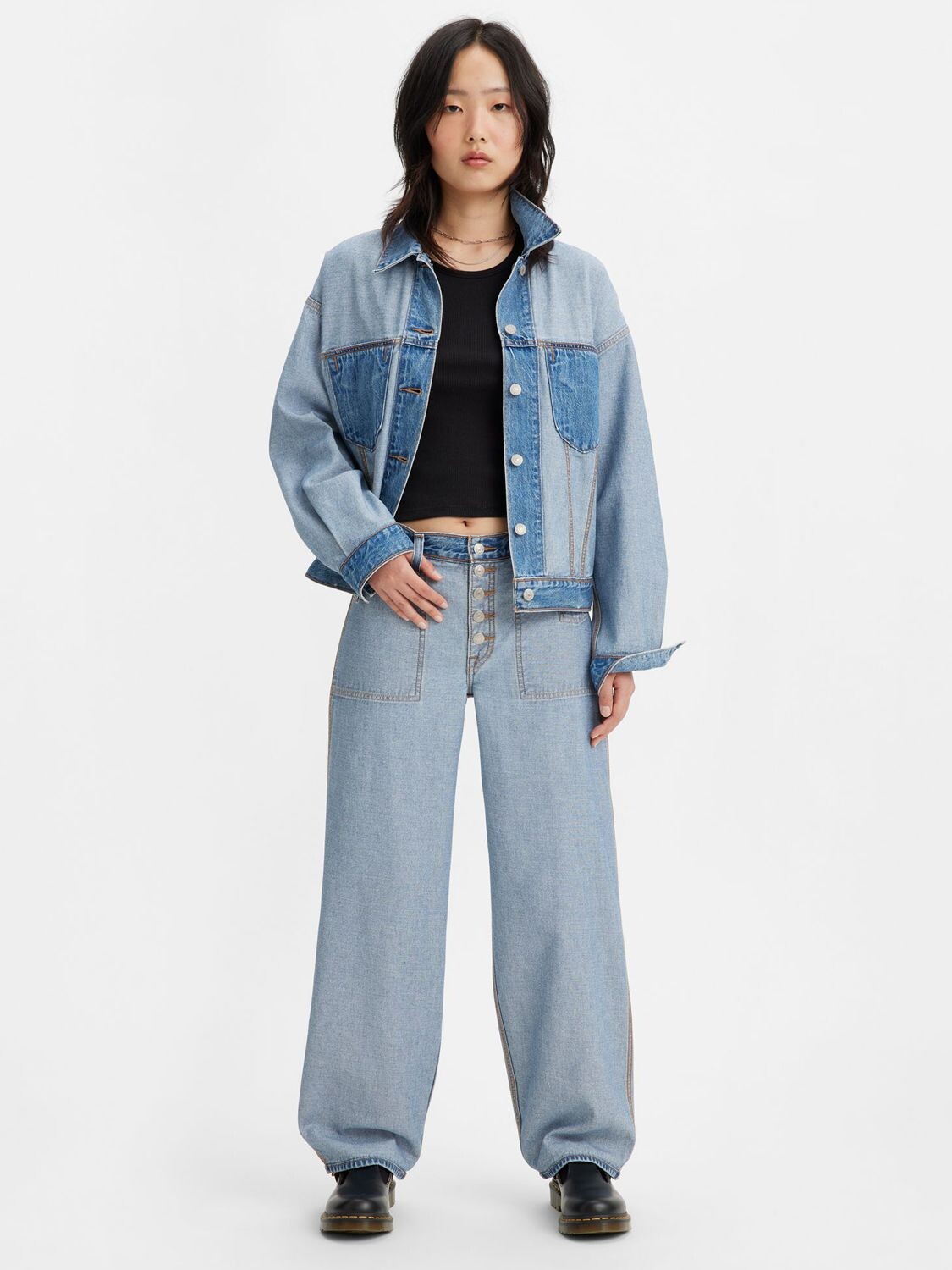 

Двусторонние мешковатые джинсы Levi's, мягкие, как масло, средней длины
