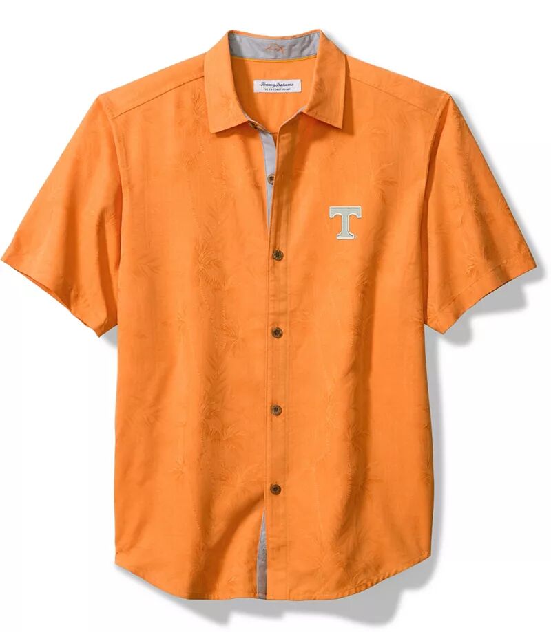 Мужская рубашка на пуговицах с короткими рукавами Tommy Bahama Tennessee Volunteers Tennessee Orange Palm Vista стеганый замшевый жилет manchester tommy bahama цвет coconut shell