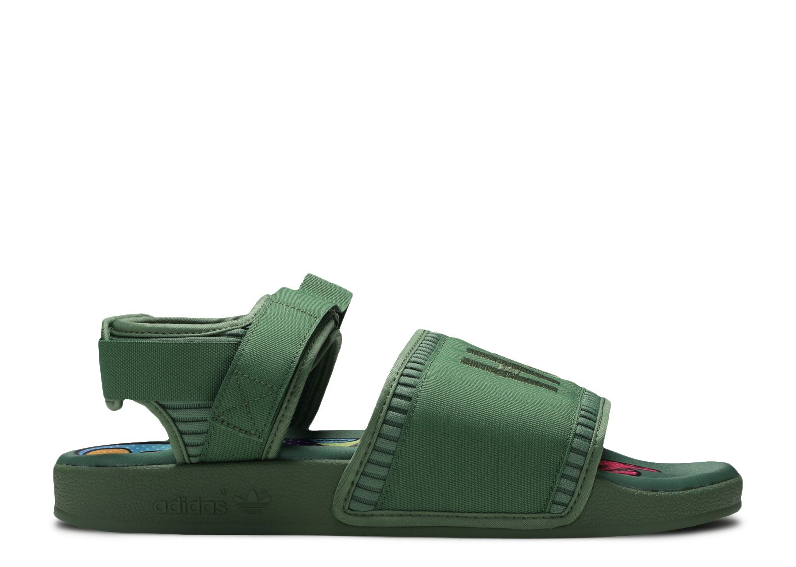 Кроссовки adidas Pharrell X Adilette 2.0 Sandal 'Tribe Green', зеленый цена и фото