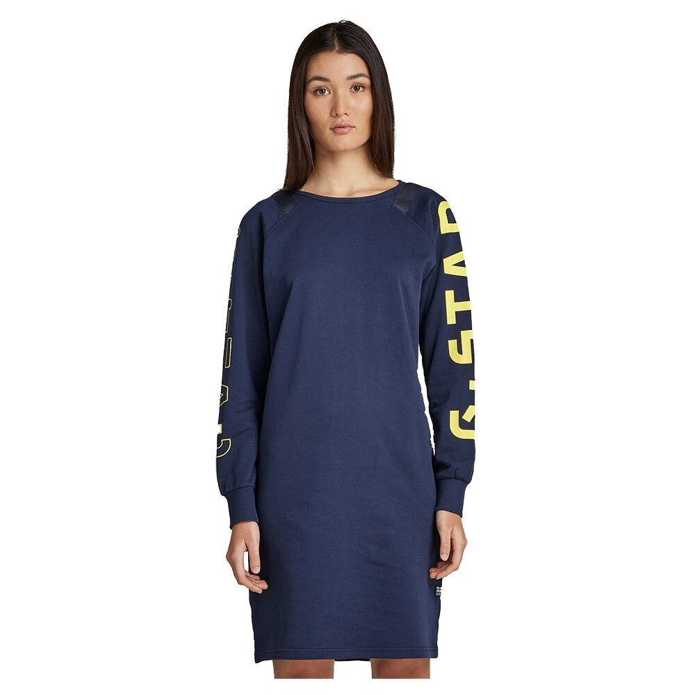 

Платье с длинным рукавом G-Star Sleeve Print Tweater, синий