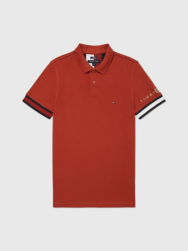 

Поло узкого кроя с контрастными манжетами Tommy Adaptive