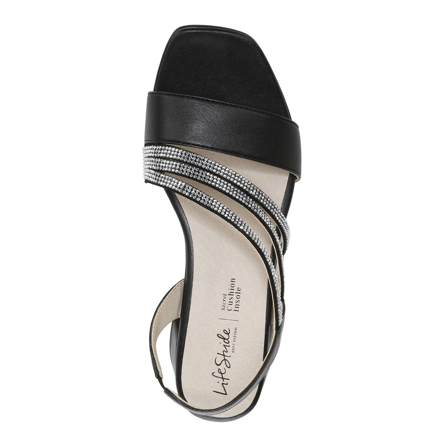 LifeStride Joy Женские туфли на каблуке со стразами и пяткой на пятке LifeStride, серебряный