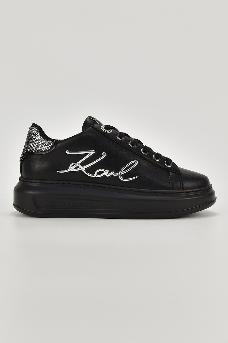 

Кроссовки из кожи с логотипом Karl Lagerfeld, черный